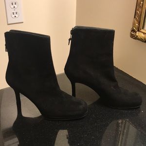 Stuart Weitzman black suede booties